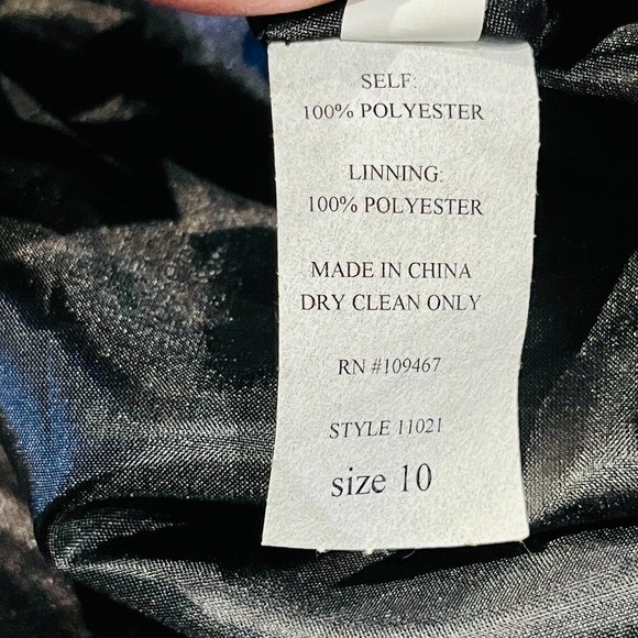 Jolene Black & White Polka Dot with Red Waist Bow sz 10 Semi-Formal Party Dress - Picture 9 of 10